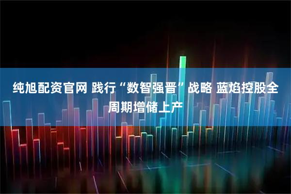纯旭配资官网 践行“数智强晋”战略 蓝焰控股全周期增储上产