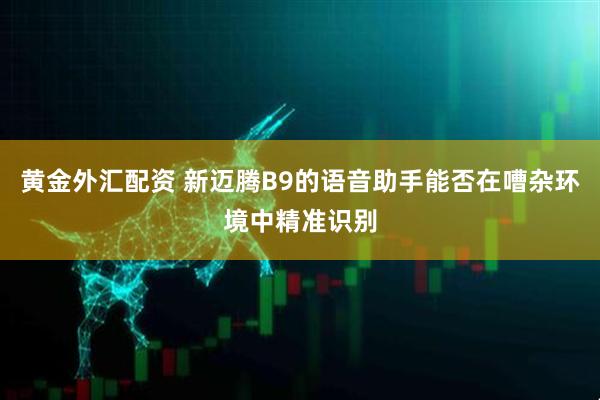 黄金外汇配资 新迈腾B9的语音助手能否在嘈杂环境中精准识别